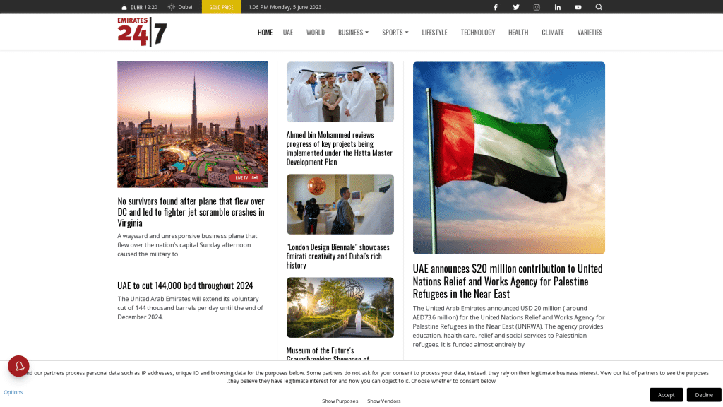 Breaking News UAE GCC Middle East World News and Headlines - Emirates24_7